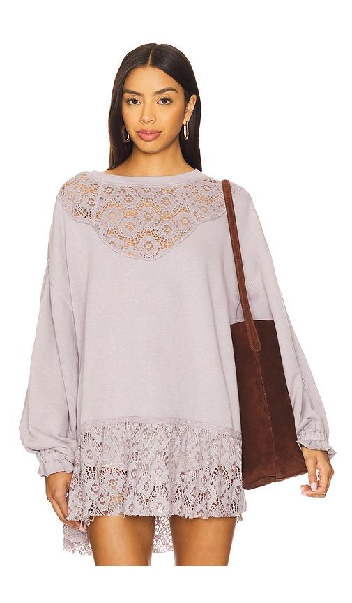 Free People x REVOLVE Belle Sweatshirt in Lavender by FREE PEOPLE