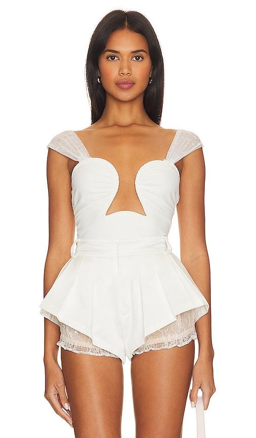 Free People x REVOLVE Double Take Bodysuit in Ivory by FREE PEOPLE