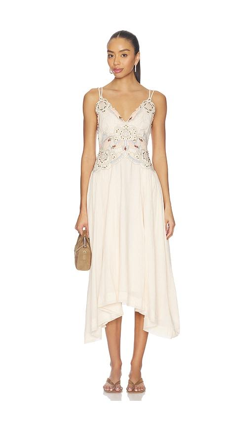 Free People x REVOLVE Dusty Bloom Embroidered Maxi Dress in Neutral by FREE PEOPLE