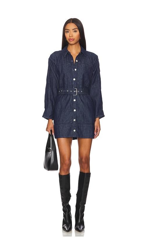 Free People x REVOLVE Esme Mini Dress In Dark Shadow in Denim-Dark by FREE PEOPLE