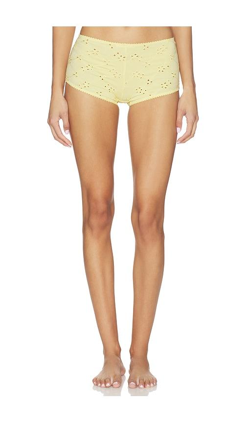 Free People x REVOLVE Full Bloom Boyshort in Lemon by FREE PEOPLE