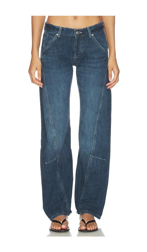 Free People x REVOLVE Highland Bowed Jean in Blue by FREE PEOPLE