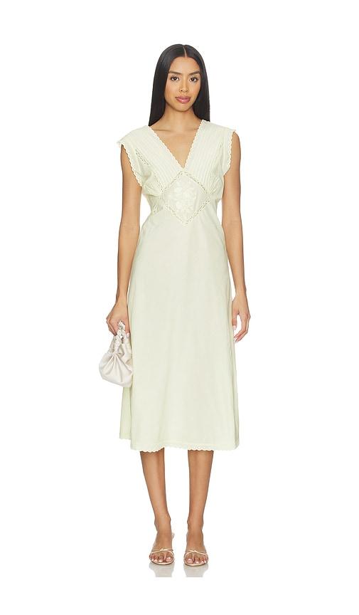 Free People x REVOLVE Me + You Midi Slip Dress in Lemon by FREE PEOPLE