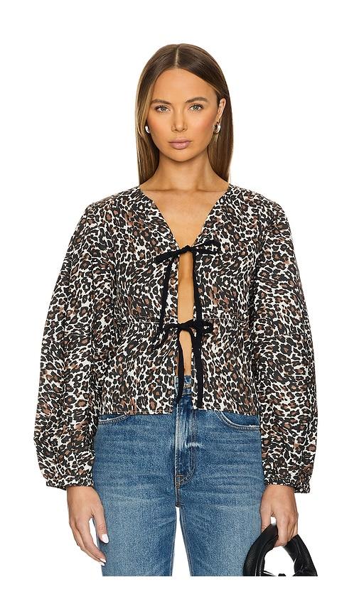 Free People x REVOLVE Printed Brunch Babe Top in Brown by FREE PEOPLE