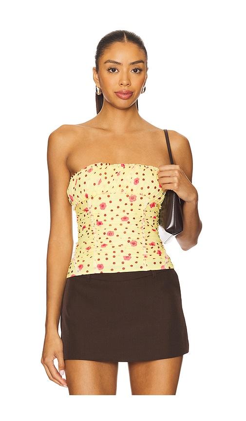 Free People x REVOLVE Scottie Tube Printed Top In Yellow Marimba Combo in Yellow by FREE PEOPLE