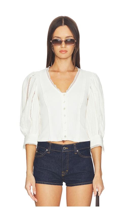 Free People x REVOLVE Summer Lace Blouse in Ivory by FREE PEOPLE