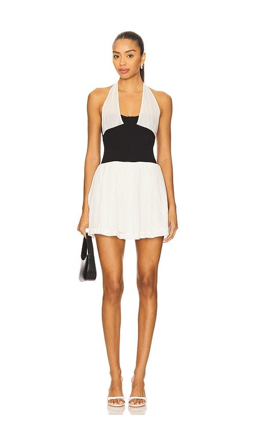 Free People x REVOLVE x free-est Babetown Mini Dress in Black,Cream by FREE PEOPLE