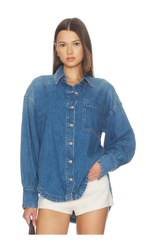 Free People x We The Free Ashley Denim Shirt in Blue by FREE PEOPLE