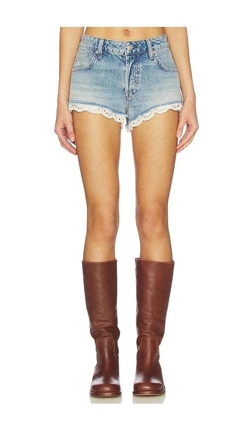 Free People x We The Free Cali Lace Short in Blue by FREE PEOPLE