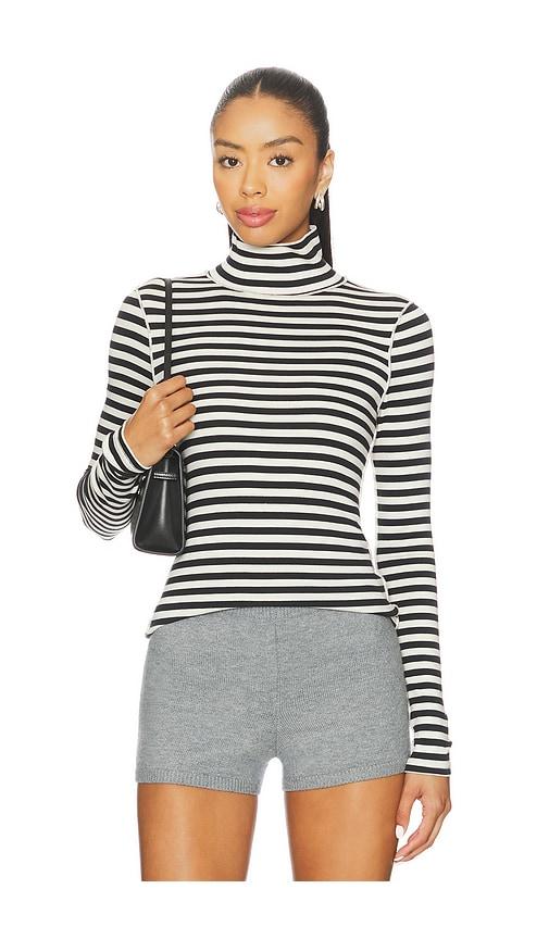 Free People x We The Free Good Good Turtle Stripe Top In Black Combo in Black,White by FREE PEOPLE