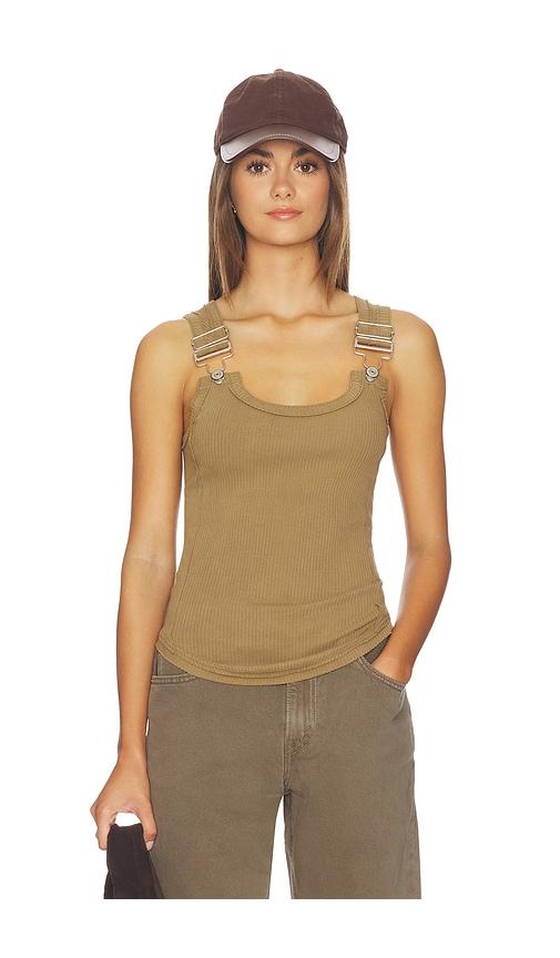 Free People x We The Free Jamie Buckle Tank in Tan by FREE PEOPLE