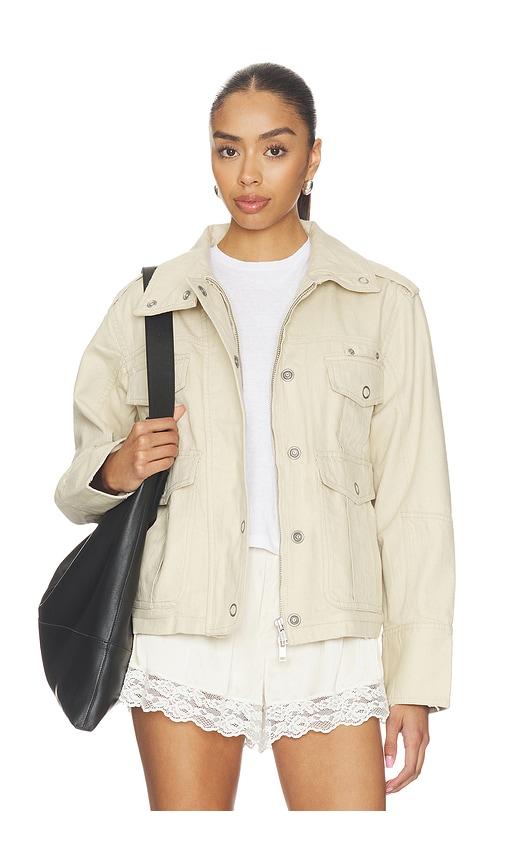 Free People x We The Free Kali Washed Jacket in Tan by FREE PEOPLE