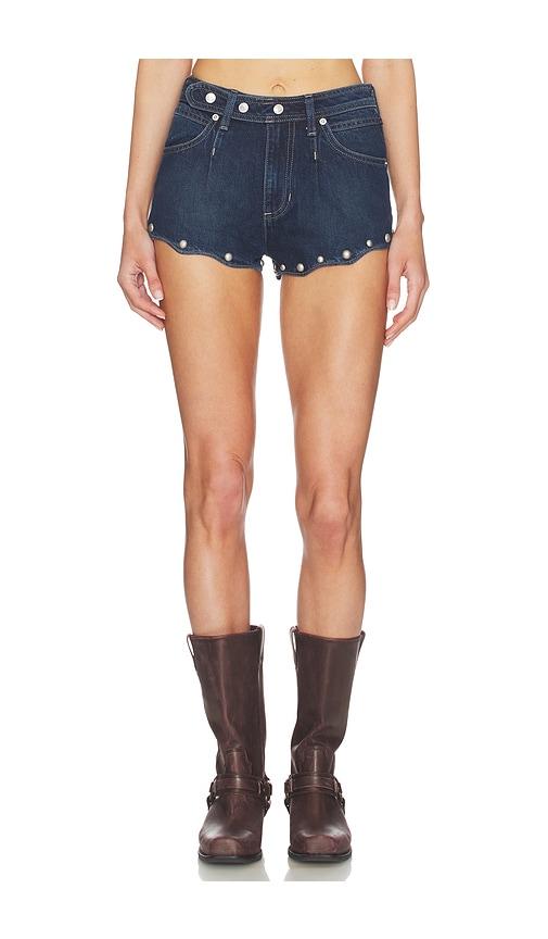 Free People x We The Free Late Night Stud Short in Blue by FREE PEOPLE