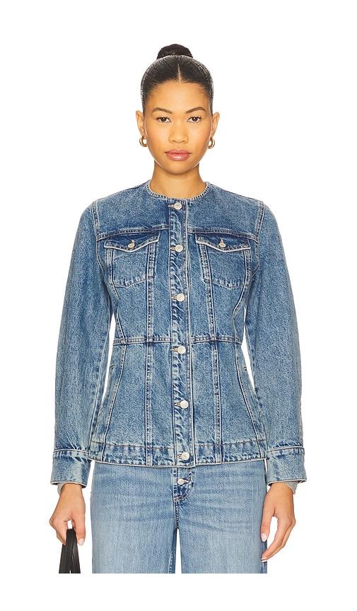 Free People x We The Free Lula Denim Jacket In River Blues in Blue by FREE PEOPLE