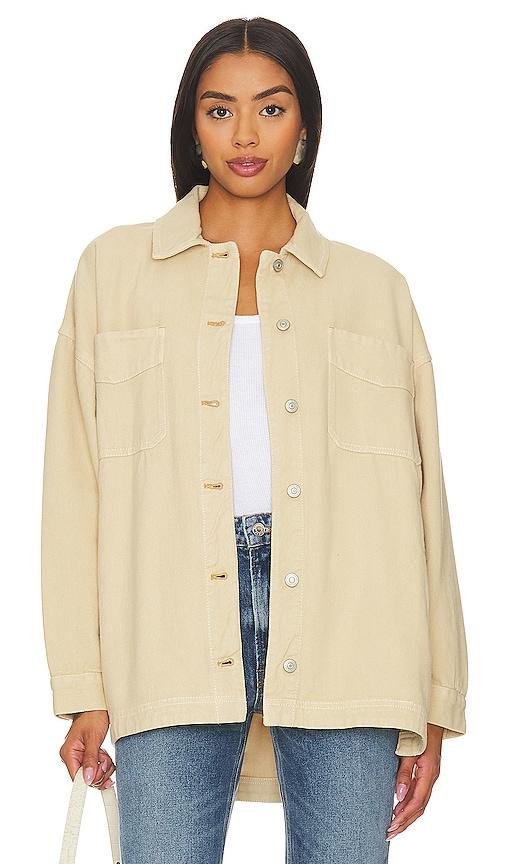 Free People x We The Free Madison City Shacket in Ivory by FREE PEOPLE