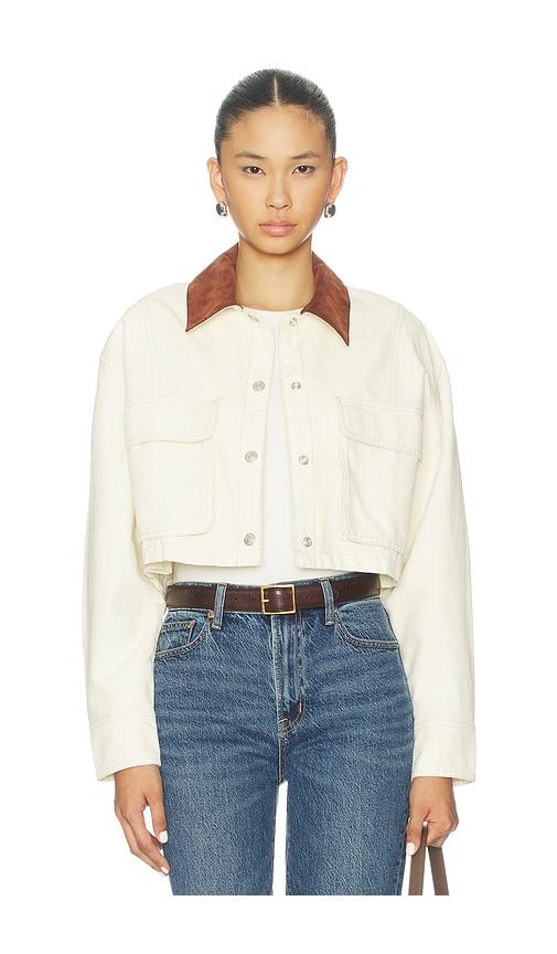 Free People x We The Free Martha Workwear Jacket in Ivory by FREE PEOPLE