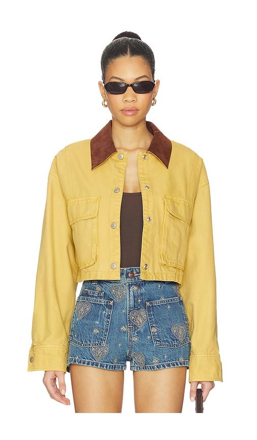 Free People x We The Free Martha Workwear Jacket in Yellow by FREE PEOPLE