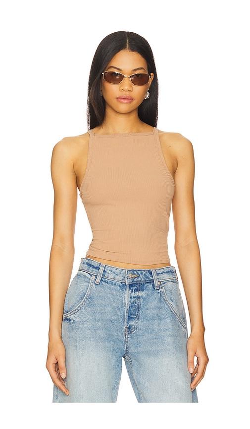 Free People x We The Free Mia Tank in Brown by FREE PEOPLE