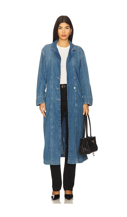Free People x We The Free Monique Indigo Duster In Sunlight Blue in Blue by FREE PEOPLE