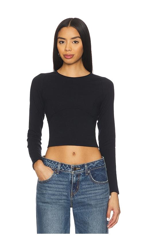 Free People x We The Free Protagonist Long Sleeve In Black in Black by FREE PEOPLE