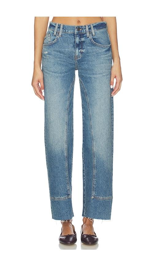 Free People x We The Free Risk Taker Mid-rise Straight In Chance in Blue by FREE PEOPLE
