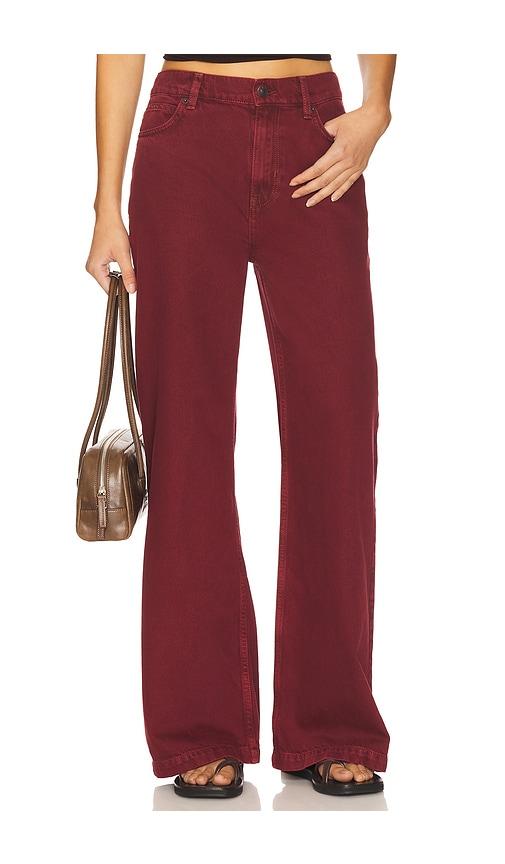 Free People x We The Free Stride Jean In Syrah in Burgundy by FREE PEOPLE