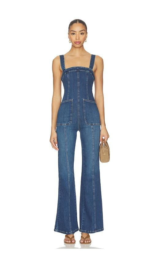 Free People x We The Free Suns Out Bootcut Jumpsuit in Blue by FREE PEOPLE
