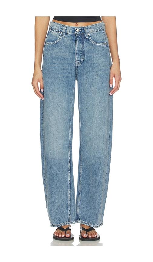 Free People x We The Free Truro Baggy Puddle Jean in Blue by FREE PEOPLE