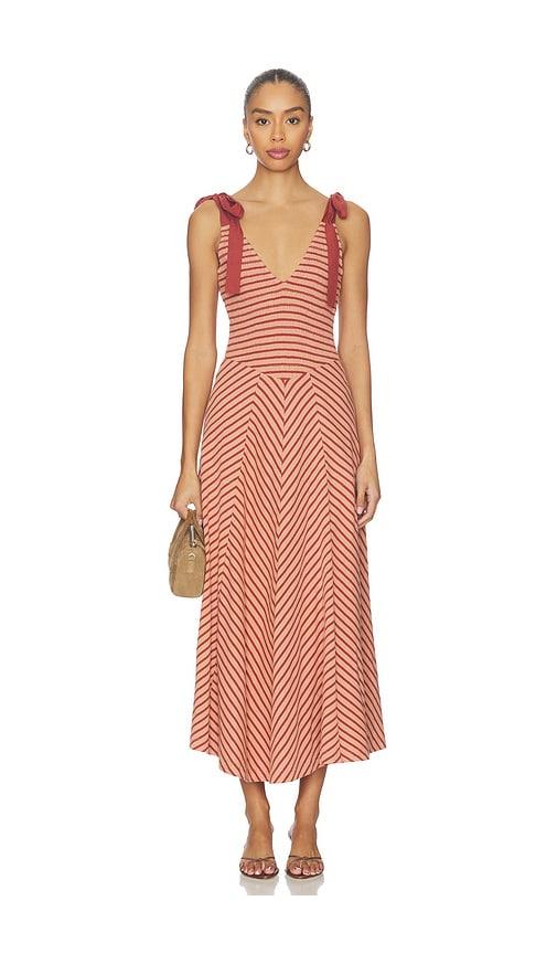 Free People x free-est Cecelia Midi Dress In Burnt Henna Combo in Brown by FREE PEOPLE
