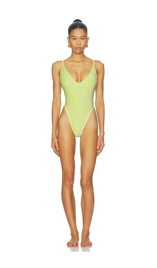 Free People x free-est Lurex Amber One Piece in Green by FREE PEOPLE