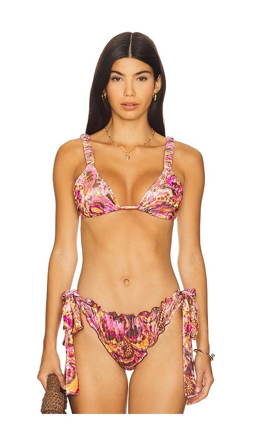 Free People x free-est Melinda Bikini Top In Monarch In Bloom in Pink by FREE PEOPLE