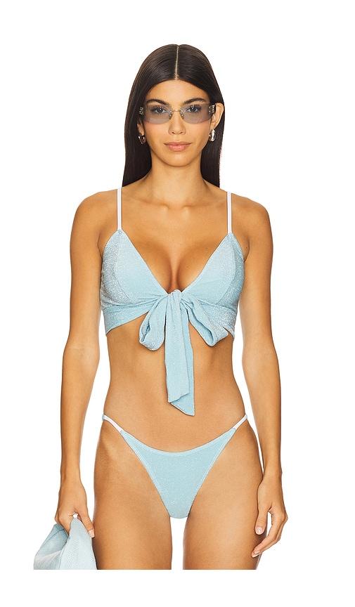 Free People x free-est Sydney Crop Bikini Top In Tropical Breeze in Blue by FREE PEOPLE
