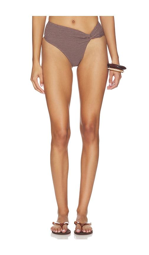 Free People x free-est Tess High Rise Bikini Bottom in Brown by FREE PEOPLE