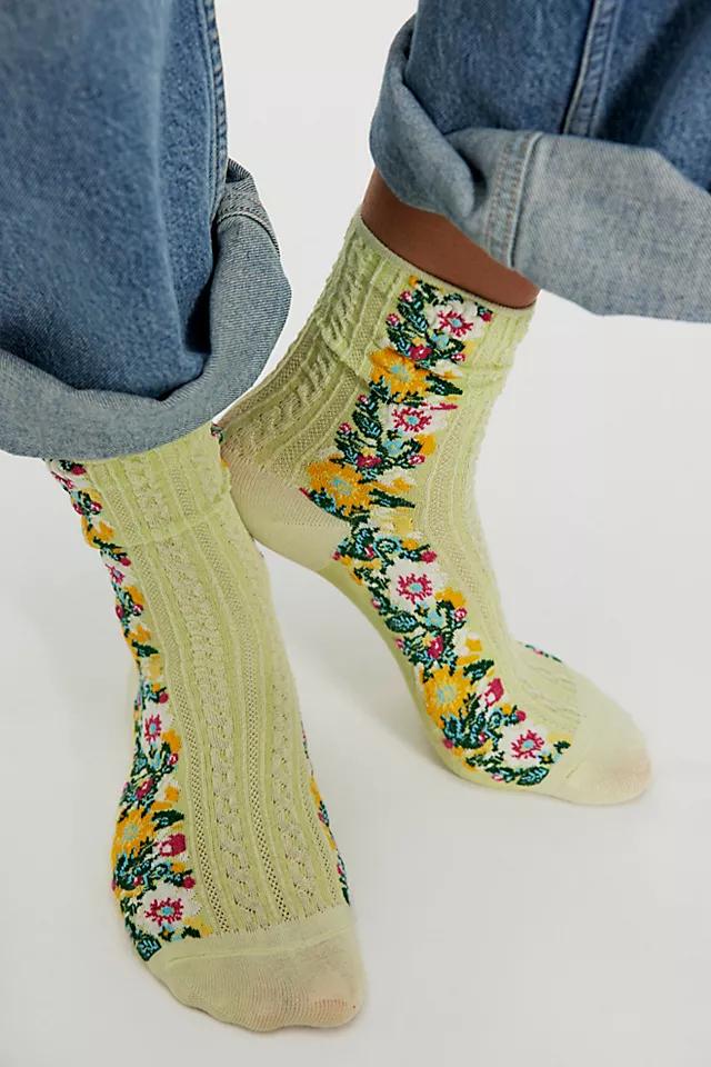 Garden Brunch Crew Socks by FREE PEOPLE