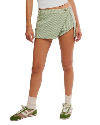 Georgie Gingham Micro Skort by FREE PEOPLE