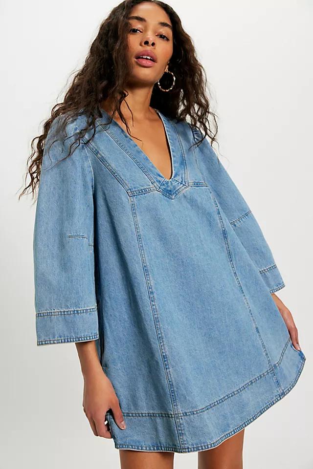 Goldie Denim Mini Dress by FREE PEOPLE