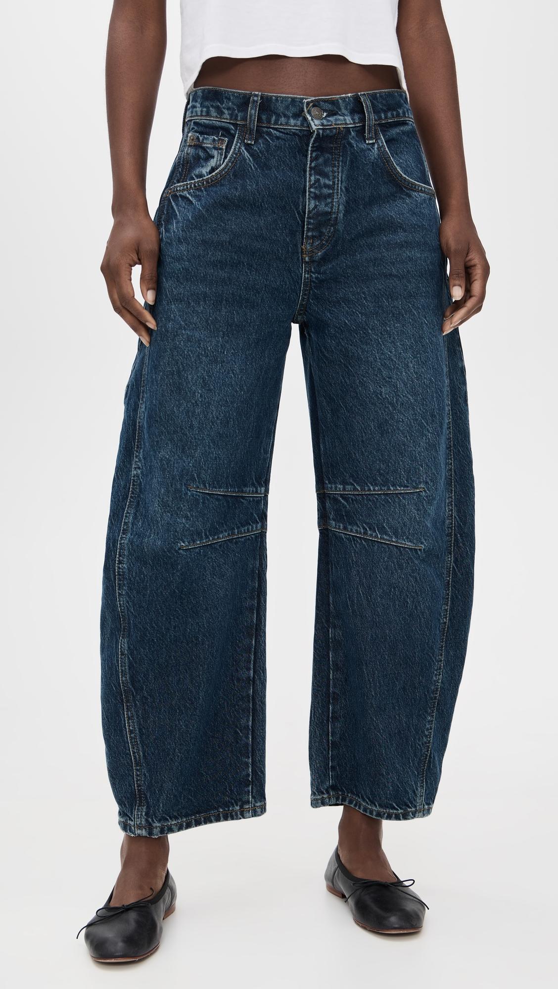 Good Luck Mid Rise Barrel Jeans by FREE PEOPLE
