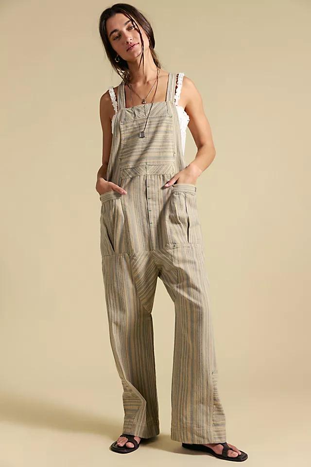 Iconic Harem Yarn Dye Overalls by FREE PEOPLE