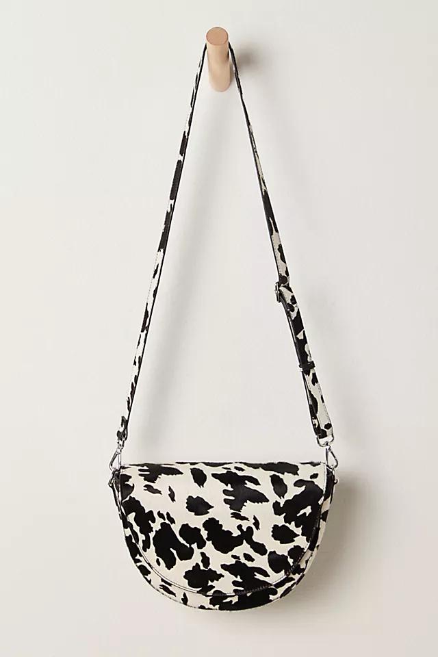 Intentionally Blank Michigan Half Moon Cowhide Crossbody Bag by FREE PEOPLE