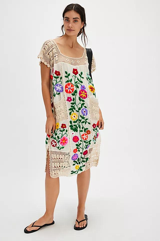 Isabella Embroidered Crochet Kaftan by FREE PEOPLE