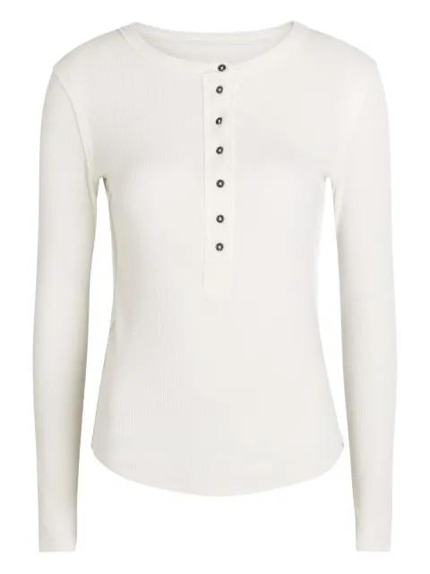 Jamie Henley button ribbed blouse by FREE PEOPLE