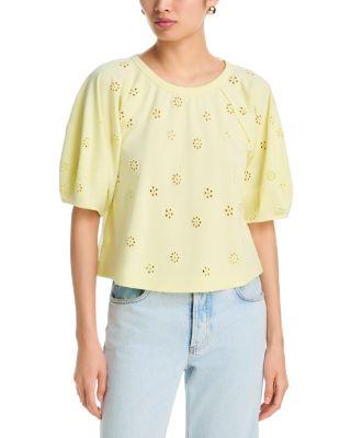 Jessie Eyelet Tee by FREE PEOPLE