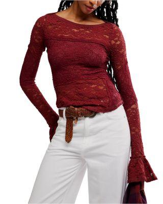 Lace Layering Long Sleeve Top by FREE PEOPLE
