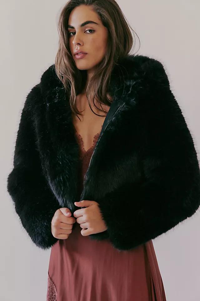 Louder Please Hooded Faux Fur Jacket by FREE PEOPLE