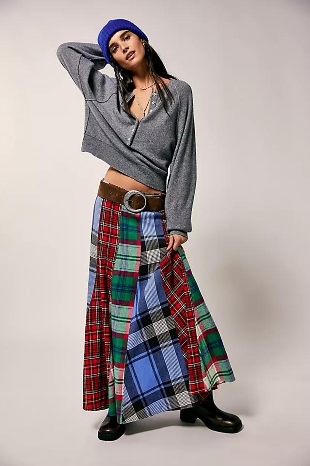 Maizie Plaidwork Maxi Skirt by FREE PEOPLE