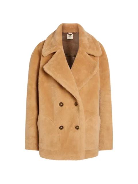 Mari reversible double-breasted faux-fur coat by FREE PEOPLE