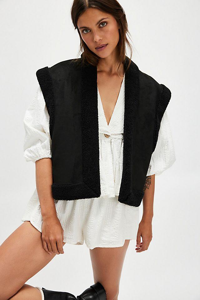 Marianna Vegan Suede Vest by FREE PEOPLE