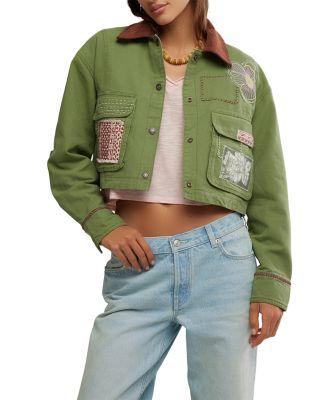 Martha Workwear Appliqu&eacute;s Jacket by FREE PEOPLE
