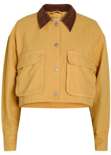 Martha cropped cotton-twill jacket by FREE PEOPLE