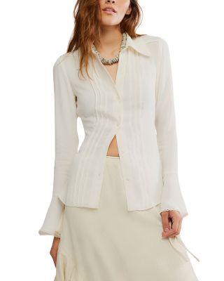 Melrose Lace Trim Blouse by FREE PEOPLE